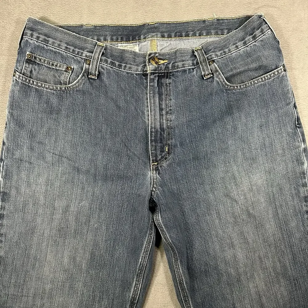 Carhartt Jeans Mens 38x32 Relaxed Fit Blue Denim 101483-968